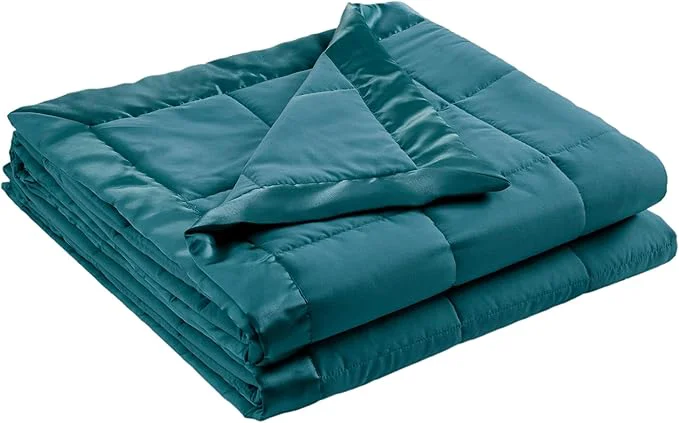 Excellent Madison Park Windom Down Blanket Premium 3M Scotchgard Moisture Wicking Treatment Lightweight and Soft Bed Cover For All Season Satin Trim Teal King High-Performance