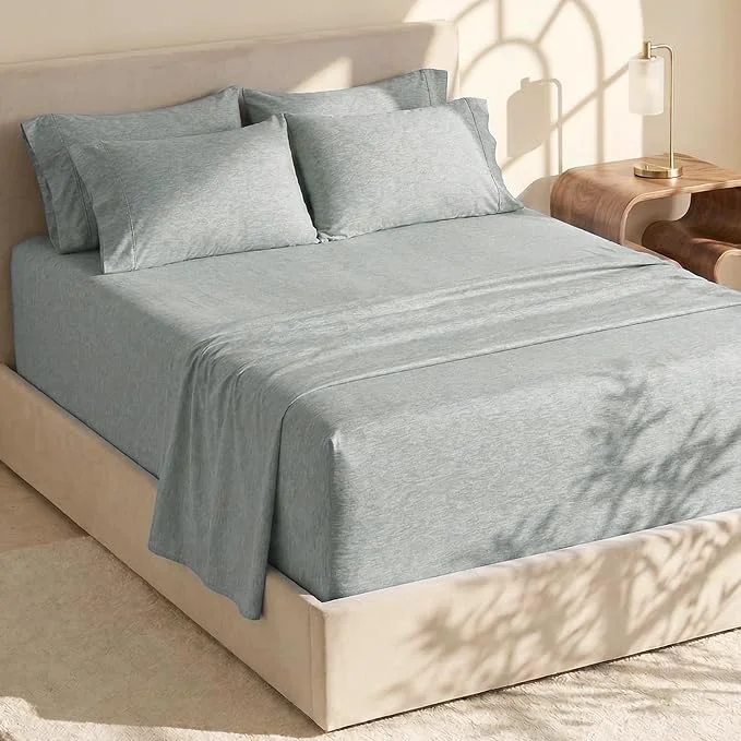 Pure Hearth amp Harbor Bed Sheets Luxury Soft 6 Piece Bed Sheet Set Extra Deep Pocket Fitted Sheets Fits Mattress up to 21 quot Double Brushed Bedding Sheets amp Pillowcases Safe