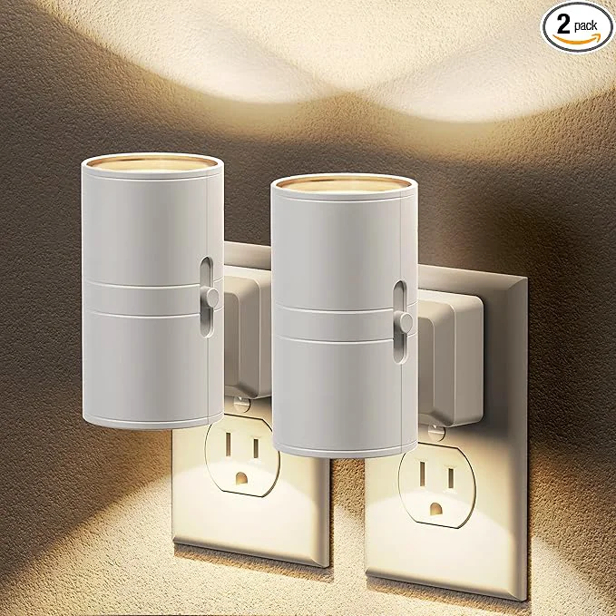 Premium JandCase Night Lights Plug into Wall Dimmable Night Light Plug in Modern Smooth