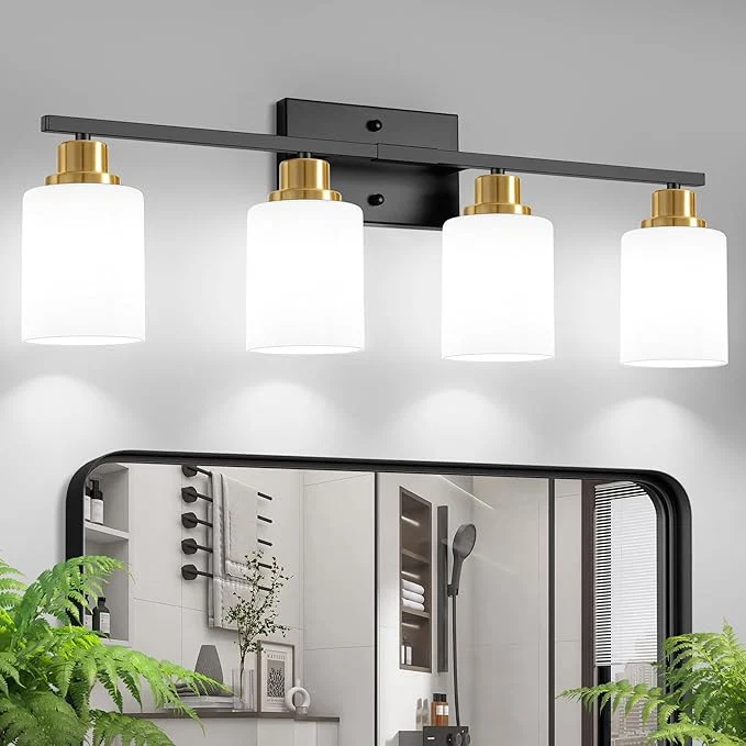 Fashionable Ascher Bathroom Light Fixtures 4-Light Vanity Light Over Mirror Wall Lamp Healthy