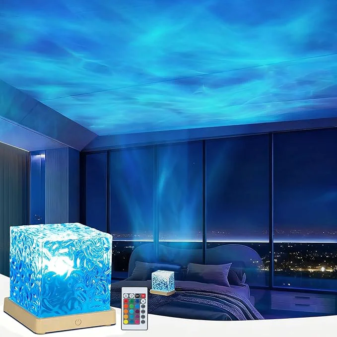 High-Grade Ocean Wave Projector Light 16-Color Changing Luminorthe Cube Lamp Optimized