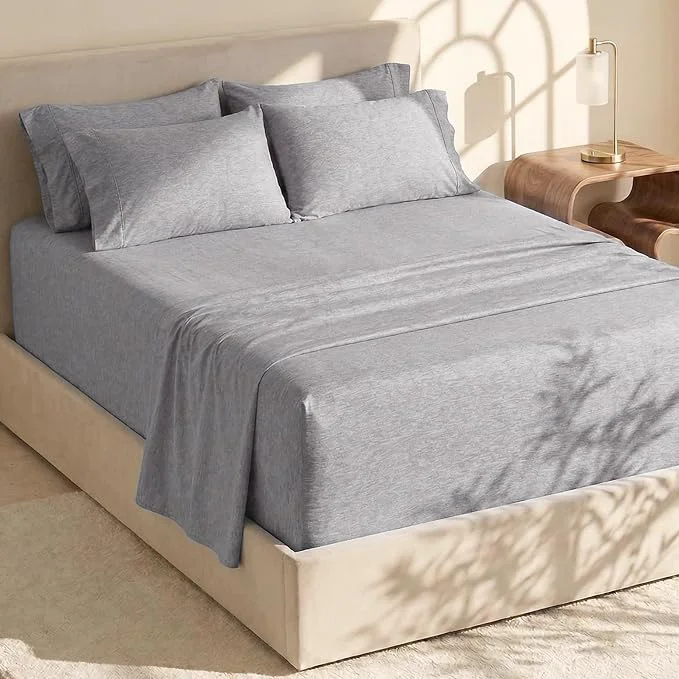 Professional Hearth amp Harbor Bed Sheets Luxury Soft 6 Piece Bed Sheet Set Extra Deep Pocket Fitted Sheets Fits Mattress up to 21 quot Double Brushed Bedding Sheets amp Pillowcases Trendy