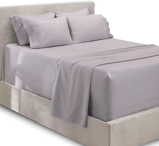 Soft Hearth amp Harbor Extra Deep Pocket King Size Sets – Fits Mattress 18-24 Inches Deep – Extra Deep Pocket Sheets – 6 Piece King Size – Light Lavender Efficient
