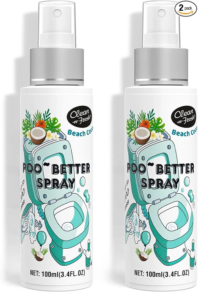 Safe Clean-n-Fresh Toilet Spray 6.8 Fl.Oz Poop Spray Beach Coco Bathroom Air Artisan