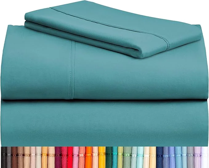 Original Design LuxClub Twin XL Sheets – Soft Twin Bed Sheets for Boys and Girls 3 PC Deep Pockets 18 quot Eco Friendly Wrinkle Kids Fitted Sheets Machine Washable Hotel Bedding Silky Soft – Teal Twin XL Superior