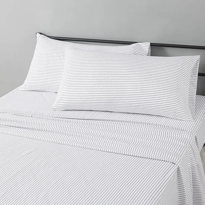 Elegant Amazon Basics Lightweight Microfiber 4-Piece Bed Sheet Set Plum Printed King Fine