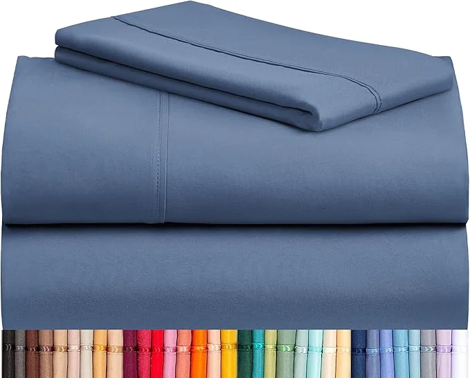 Original LuxClub 3 PC Sheet Bed Sheets Deep Pockets 18 quot Eco Friendly Wrinkle -Kids-Fitted Sheets Machine Washable Hotel Bedding Silky Soft – Oxford Twin Elegant