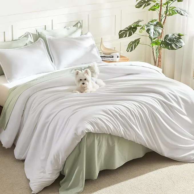 Minimalist Litanika Twin XL Comforter Set White – 2 Pieces Extra Long Bed Set for College Dorm All Season Bedding Set for Girls and Boys First-Class