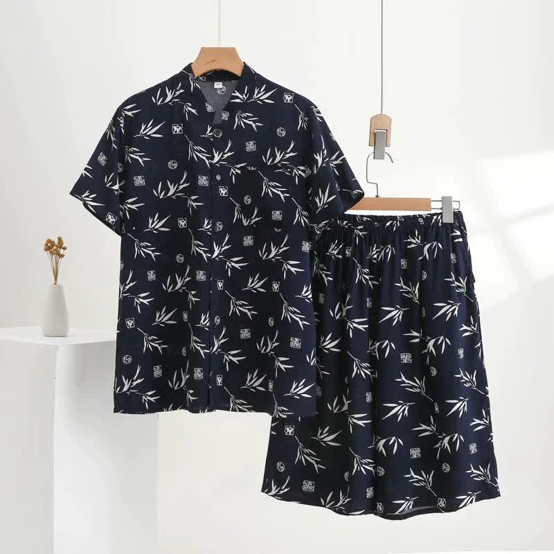 First-Class Ownkoti Unisex Bamboo Leaf Print Loungewear Set High-End