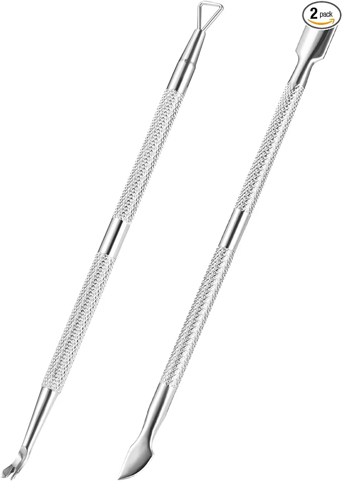Lightweight 2PCS Cuticle Pusher and Cutter Remover Xunxmas Salon Nail Scraper Efficient