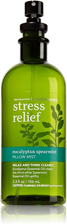 Environmentally Friendly Bath and Body Works Aromatherapy Pillow Mist Eucalyptus Spearmint 5.3 Fl Oz Solid
