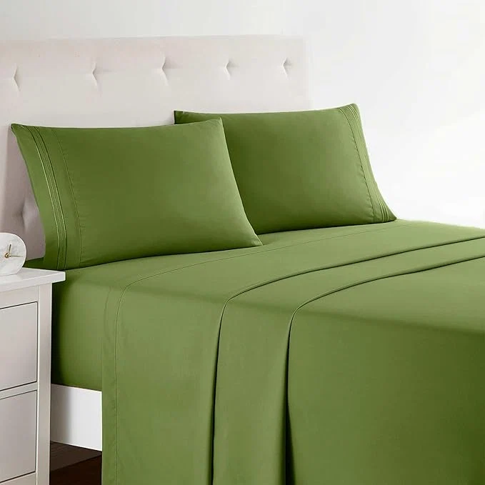 Efficient Clara Clark Bed Sheets Premier 1800 Series 4 Piece Bed Sheet Set Deep Pocket Wrinkle Fade Stain Resistant Luxury Soft Bedding Sheets amp Pillowcases California King Calla Green Carefully Designed