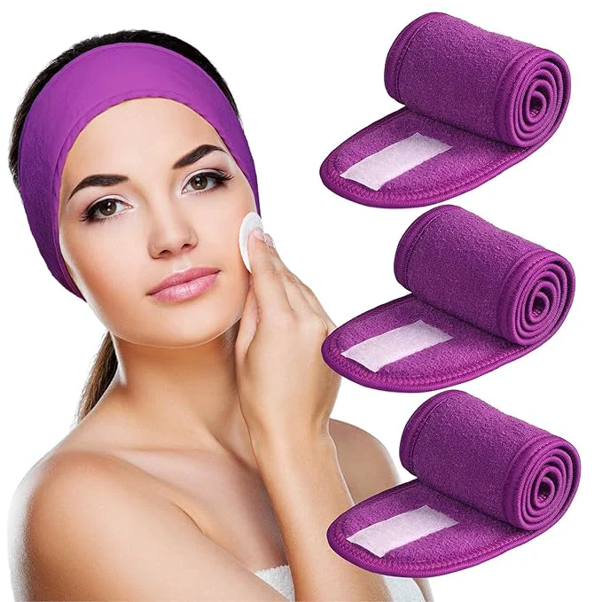 Classic Denfany Spa Headband 3 Pack Ultra Soft Adjustable Face Wash Headband Selected