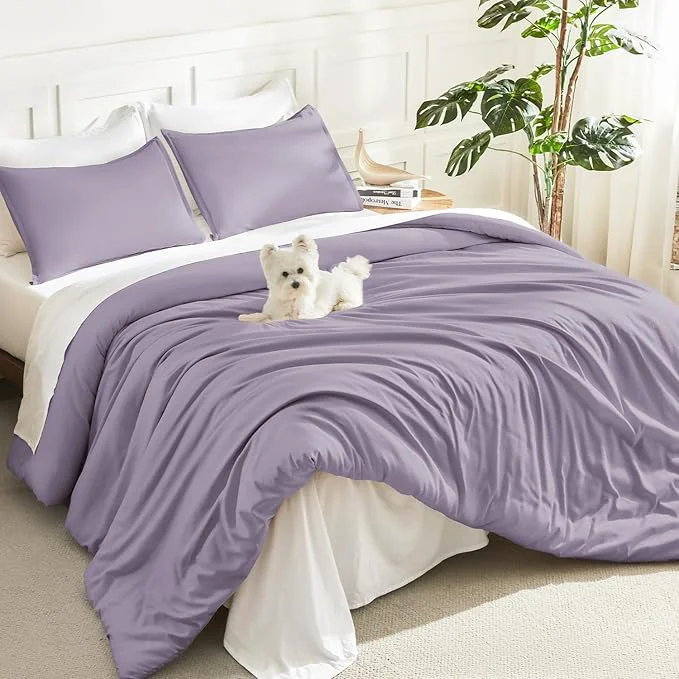 World-Class Litanika Grayish Purple Comforter Set Twin Twin XL Size 2 Pieces Lightweight Solid Bedding Comforter Set All Season Fluffy Bed Set 66x90In Comforter amp 1 Pillowcase Crafted