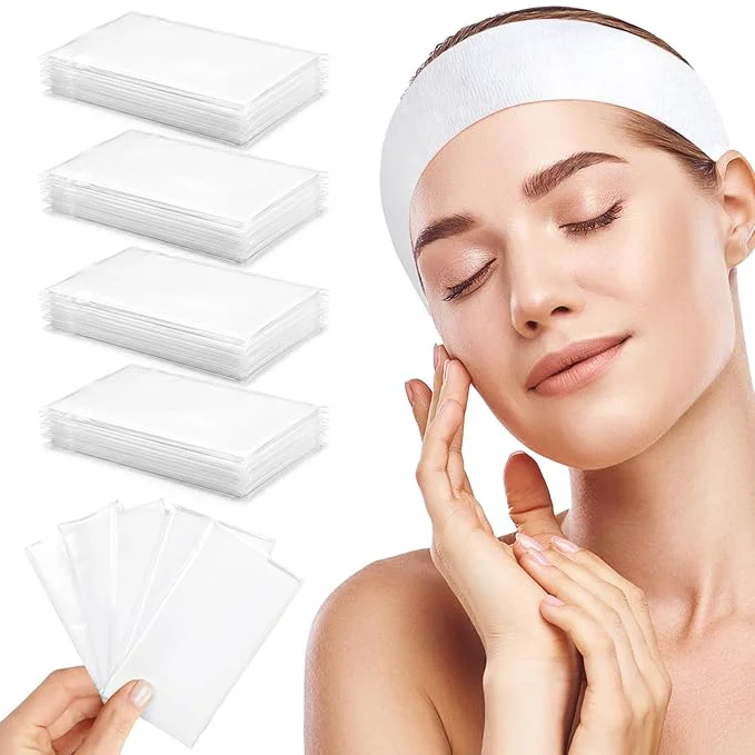 Contemporary Disposable Headbands for Spa Facials – 48pcs White Headbands for Women – Selected
