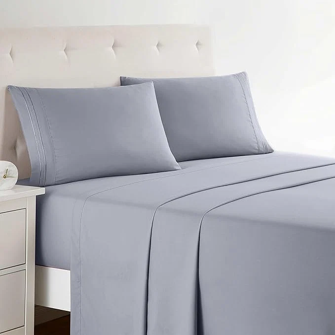 Trusted Clara Clark Twin XL Sheets Set Deep Pocket Bed Sheets for Twin XL Size Bed – 3 Piece Sheets Luxury Soft Bedding Sheets amp Pillowcases Gray Lavender Quality