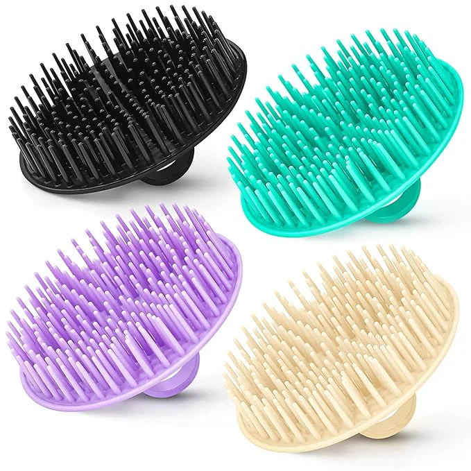 First-Class 4Pack Hair Scalp Exfoliator Brush Dandruff Cleaning Brush Flexible Scalp Prestigious