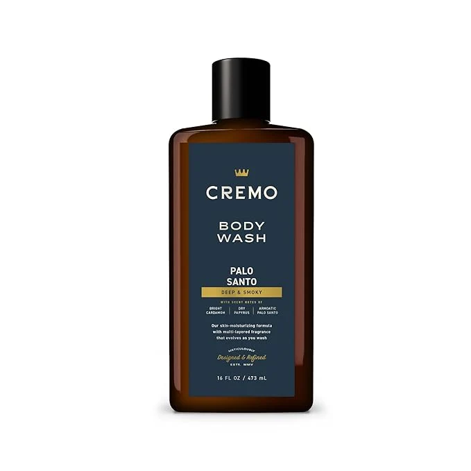 High-Performance Cremo Body Wash for Men Rich-Lathering Palo Santo 16 Fl Oz Casual