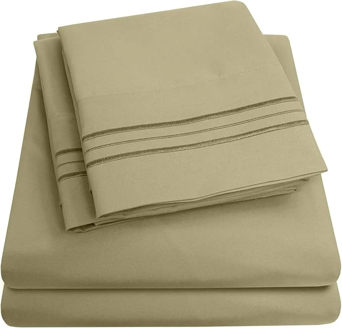 1500 Supreme Collection California King Sheet Sets Sage Green – Luxury Hotel Bed Sheets and Pillowcase Set for California King Mattress – Extra Soft Elastic Corner Straps Deep Pocket Sheets Sage Trendy