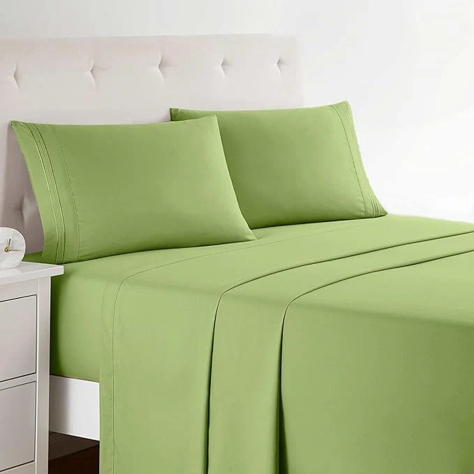 Responsible Clara Clark Bed Sheets Premier 1800 Series 4 Piece Bed Sheet Set Deep Pocket Wrinkle Fade Stain Resistant Luxury Soft Bedding Sheets amp Pillowcases Full Garden Green Functional