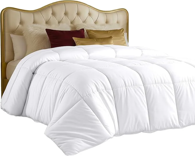 High-Quality Utopia Bedding Comforters Full Size All Season Duvet Insert Down Box Stitched Bed Comforter with Corner Tabs Machine Washable White Sustainable