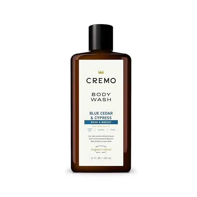 Reusable Cremo Body Wash for Men Rich-Lathering Cypress and Cedar 16 Fl Oz Certified