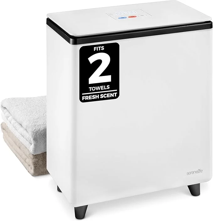 Verified SereneLife Rectangular Towel Warmer Bucket Large Capacity Single Touch Towel Versatile