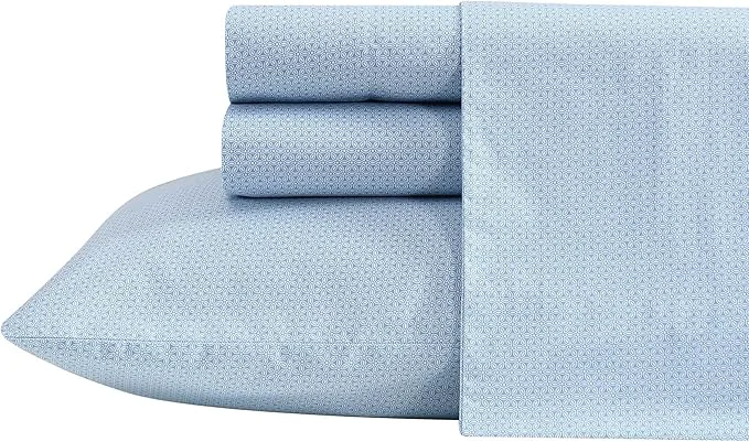 Reusable Nautica – Twin XL Size Sheets Set Crisp amp Tailored Floral Bedding with a Smooth Cotton Percale Bed Sheets with Matching Pillowcase amp Fitted Sheet Geo Floral Blue Artisan