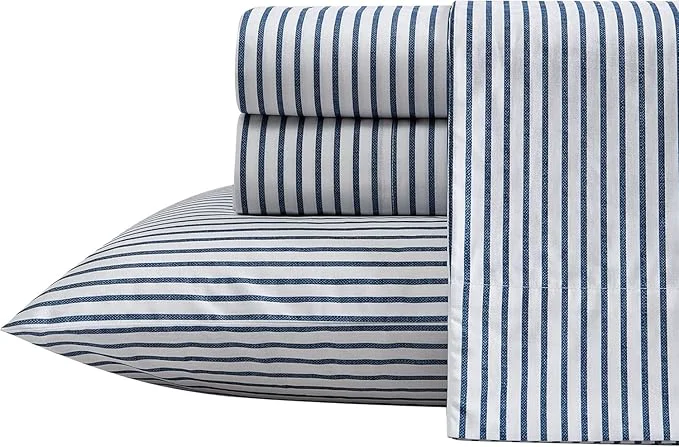 Fast Nautica – Twin Size Sheet Set Crisp amp Tailored Cooling Sheets with a Smooth Cotton Percale Lightweight Feel – Bed Sheets with Matching Pillowcase amp Fitted Sheet Harmead Navy Trusted