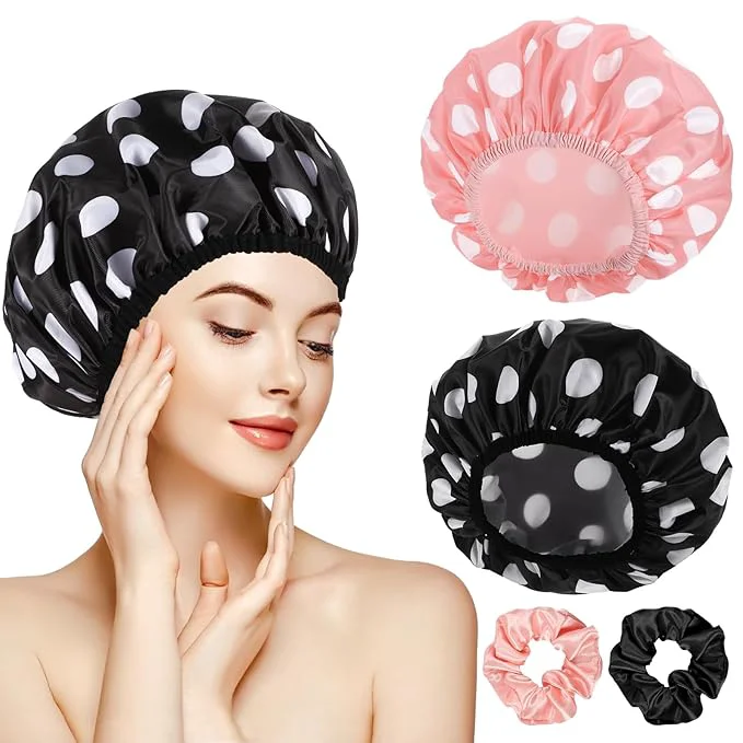 Premium Material WSICSE 2 Packs Large Shower Caps Quality