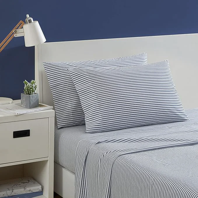 Efficient Nautica – Twin XL Sheets Cotton Percale Bedding Set Fully Elasticized I Dorm Essentials Harmead Navy Twin XL Premium Material