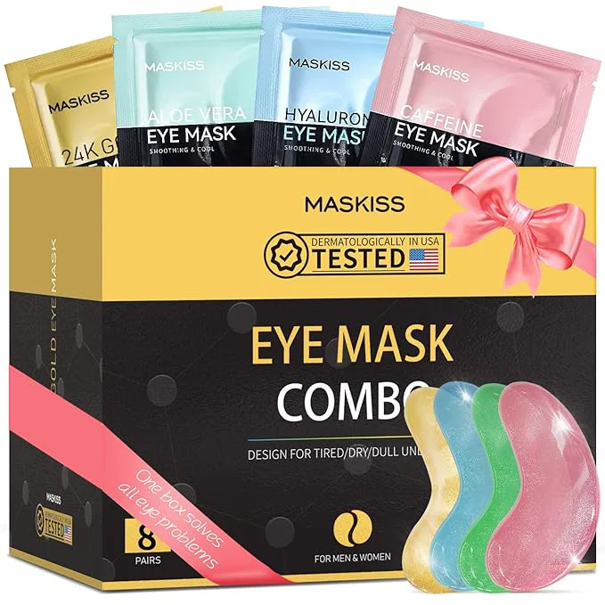 Exceptional Maskiss Under Eye Patches 24K Gold Hyaluronic Acid Aloe Vera Eye Masks Prestigious