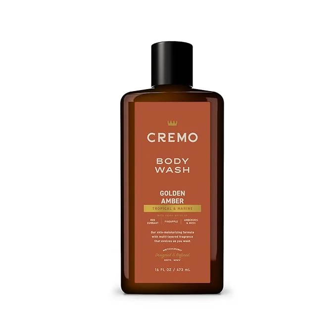 Smart Cremo Body Wash for Men Rich-Lathering Golden Amber 16 Fl Oz Elegant