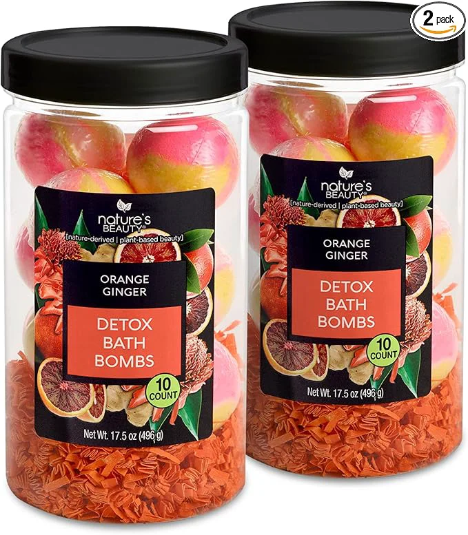 Practical Nature’s Beauty Orange Ginger Detox Bath Bomb Gift Set Multi-Pack Lightweight