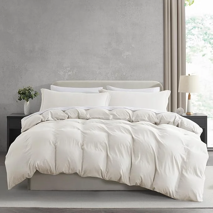 Minimalist Nestl Twin Duvet Cover Set – Soft Prewashed Off White Duvet Cover Twin Twin XL 2 Piece with Zipper Closure 1 Duvet Cover 68×90 inches and 1 Pillow Sham – No Comforter Smart