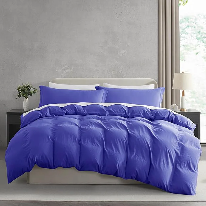 Luxury Nestl Twin Duvet Cover Set – Soft Prewashed Royal Blue Duvet Cover Twin Twin XL 2 Piece with Zipper Closure 1 Duvet Cover 68×90 inches and 1 Pillow Sham Practical