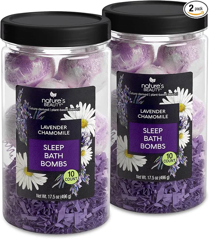 Premium Nature s Beauty Lavender Chamomile Sleep Bath Bomb Gift Set First-Class