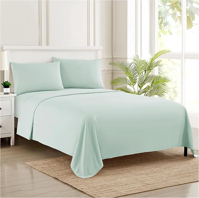 Casual King Size Sheets – Breathable Luxury Bed Sheets with Full Elastic amp Secure Corner Straps Built In – 1800 Supreme Collection Extra Soft Deep Pocket Bedding Set Sheet Set King Mint