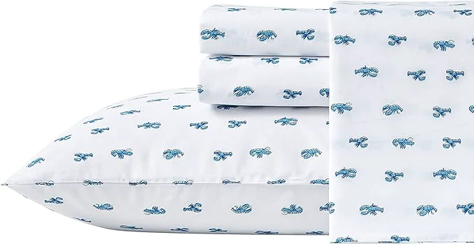 Elegant Nautica – Twin Sheet Set Crisp amp Tailored Cooling Sheets with a Smooth Cotton Percale Lightweight Feel – Bed Sheets with Matching Pillowcase amp Fitted Sheet Cloyster Blue Next-Generation