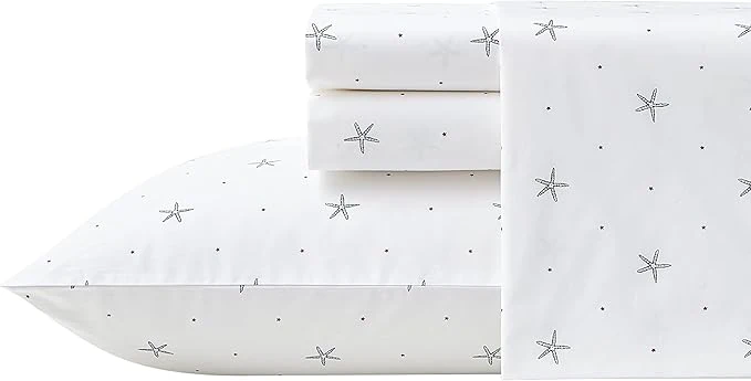 Detailed Nautica – Queen Sheets Cotton Percale Bedding Set Casual Bedding Set Star Spangled Coastal Navy Queen Verified