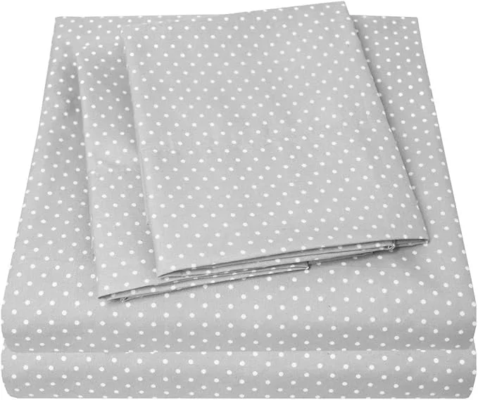 Elite 1500 Supreme Collection California King Sheet Sets Polka Dot – Luxury Hotel Bed Sheets and Pillowcase Set for Cal King Mattress – Extra Soft Elastic Corner Straps Deep Pocket Sheets Polka Dot Advanced