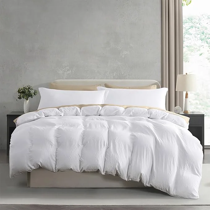 Nestl White Duvet Cover Full Size – Soft Prewashed Full Size Duvet Cover Set 3 Piece with Zipper Closure 1 Duvet Cover 80×90 inches and 2 Pillow Shams – No Comforter Efficient