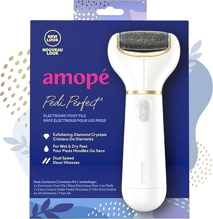 Luxury Amopé Pedi Electric Callus Remover Foot File w Diamond Crystals Prestigious