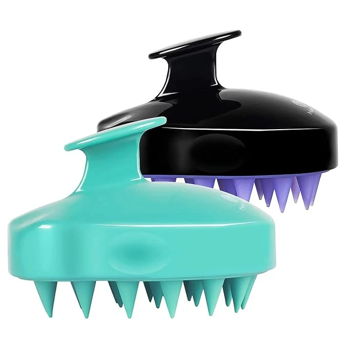 Consistent HEETA Hair Scalp Massager Shampoo Brush 2 Pack Soft Silicone Bristles to Secure