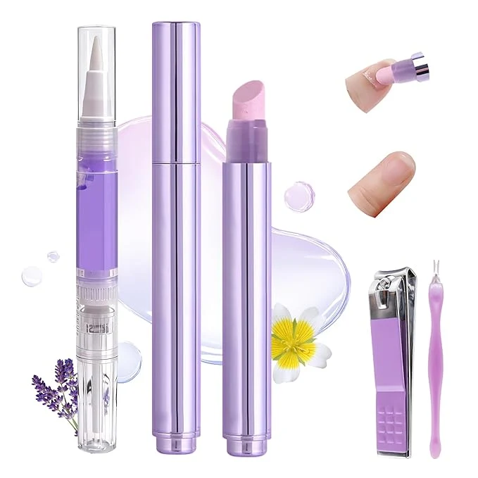 Comfortable Ceramic Cuticle Oil Pusher Pen 3-in-1 Nail Cuticle Remover Oil Pen Quality
