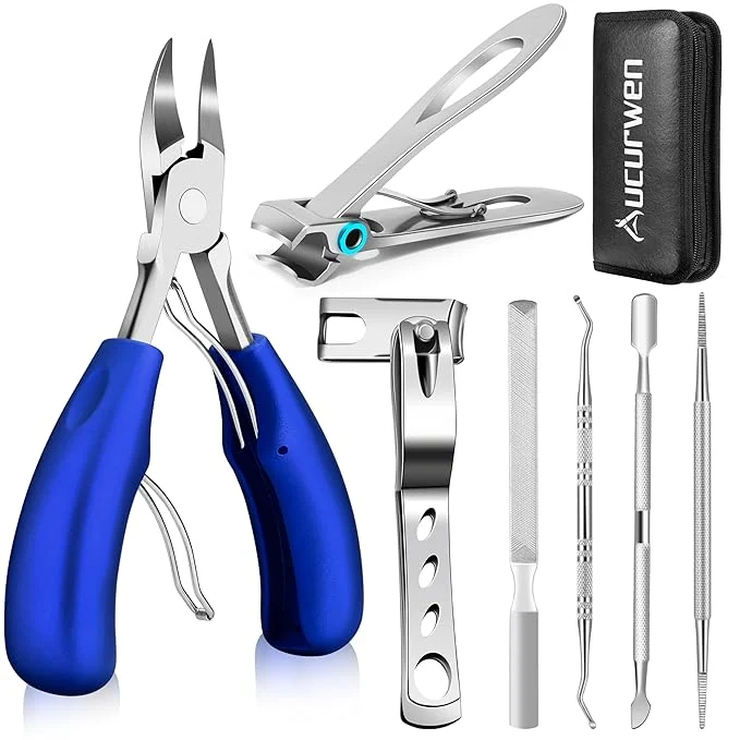 High-End Toenail Clippers for Seniors Thick Toenails Aucurwen Heavy Duty Toe Nail Fine Crafted