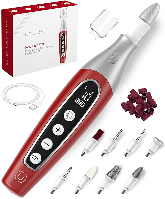 Exclusive PediLux Pro Professional Manicure Pedicure Kit Cordless Electric Nail File Crafted
