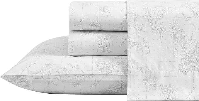 Elite Eddie Bauer – Full Sheets Cotton Percale Bedding Set Crisp amp Cool Home Decor Dorm Room Essentials Fish ATOL Full Minimalist
