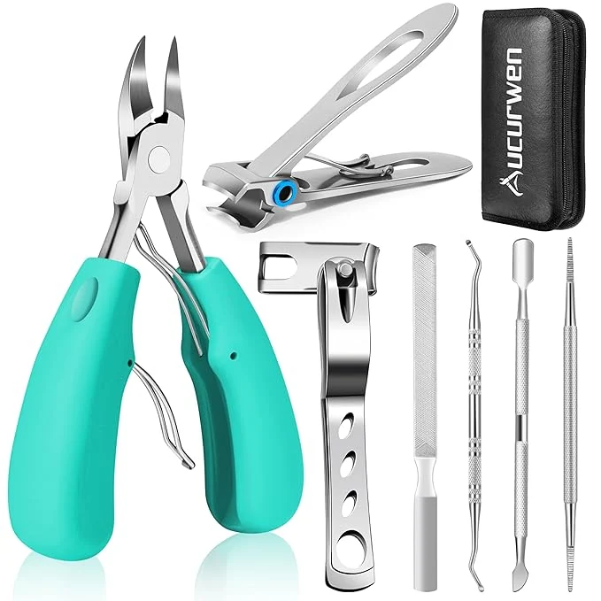 High-End Toenail Clippers for Seniors Thick Toenails Aucurwen Heavy Duty Toe Nail Convenient