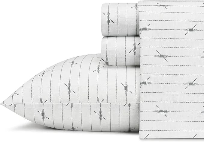 Official Eddie Bauer – Twin Sheets Cotton Percale Bedding Set Crisp amp Cool Home Decor Dorm Room Essentials Downstream Twin Smooth